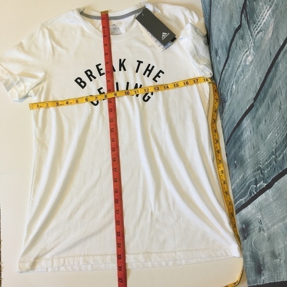 adidas NWT Women's Break The Ceiling T-Shirt Sz S empowerment feminist equality - Picture 5 of 9